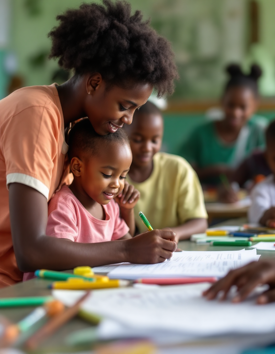 Enfants et bénévoles
